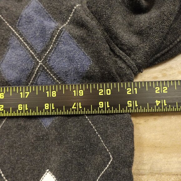 BKE Argyle Quarter Zip Sweater Men’s XL Gray Blue Classic Preppy Cotton BUCKLE - Picture 5 of 11